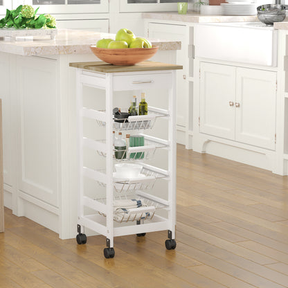 Mobile Kitchen Cart – Multi-Functional Storage Trolley with Wheels