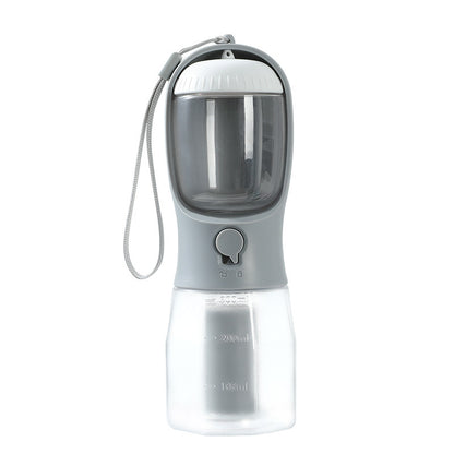 3-in-1 Portable Dog Water Cup – Food Container & Garbage Bag Dispenser