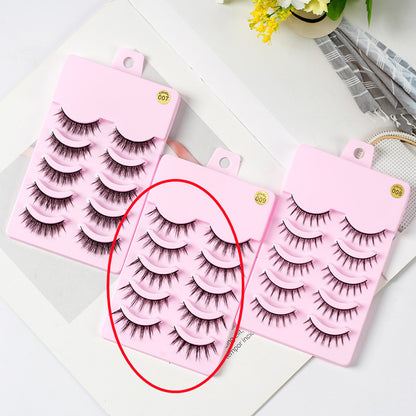 5 Pairs Manga-Style Wispy Lashes – Natural Anime Cosplay Korean Makeup Eyelash Set