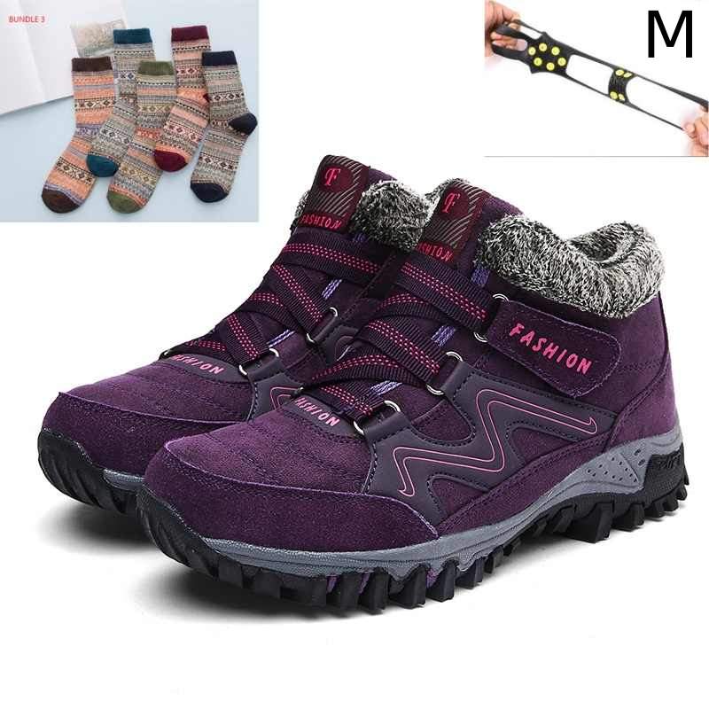 Plus Size Unisex Snow Boots – Non-Slip, Waterproof & Ultra-Warm Winter Footwear