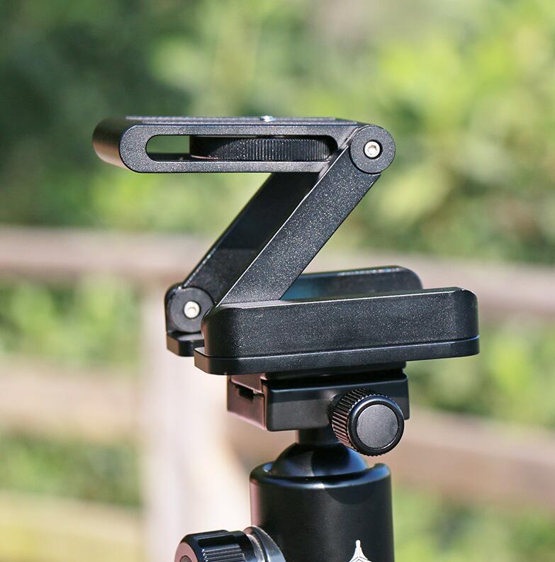 Ulanzi Z-Flex Tilt Tripod Head – Aluminum Alloy Foldable Quick-Release Mount with Spirit Level for Phones & Cameras