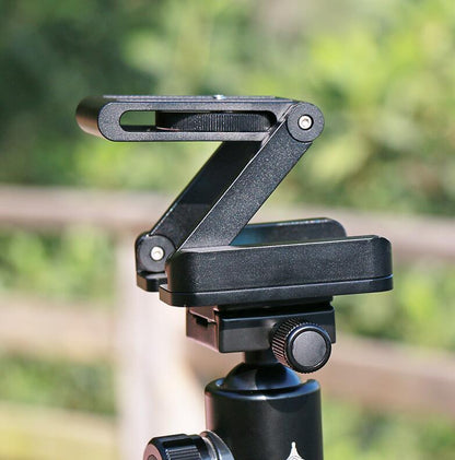 Ulanzi Z-Flex Tilt Tripod Head – Aluminum Alloy Foldable Quick-Release Mount with Spirit Level for Phones & Cameras