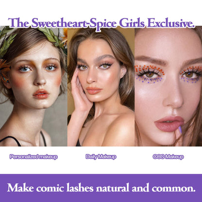 5 Pairs Manga-Style Wispy Lashes – Natural Anime Cosplay Korean Makeup Eyelash Set