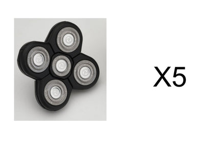 5-in-1 Electric Head Shaver for Men – Multi-Blade Rotary Razor with Beard, Nose & Facial Grooming Kit