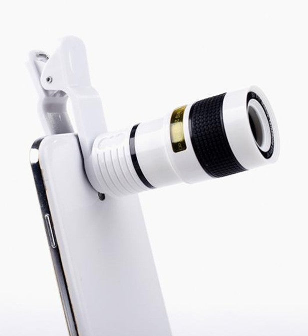 Clip-On Zoom Telescope Lens for Smartphones – Retractable Mobile Camera Attachment for Samsung Galaxy S3 / Samsung Galaxy S4 / Samsung Galaxy S5 / Samsung Galaxy S6 / Samsung Galaxy S7 Edge