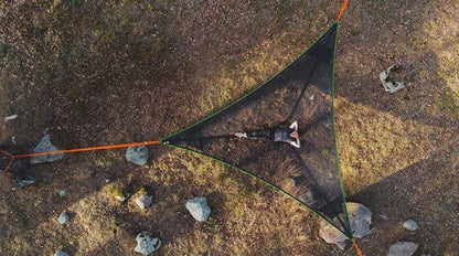 Multi-Person Triangle Hammock – 3-Point Portable Aerial Mat for Outdoor Relaxation