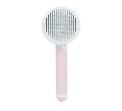 Round Handle Pet Grooming Comb – Gentle Detangling Tool for Cats & Dogs