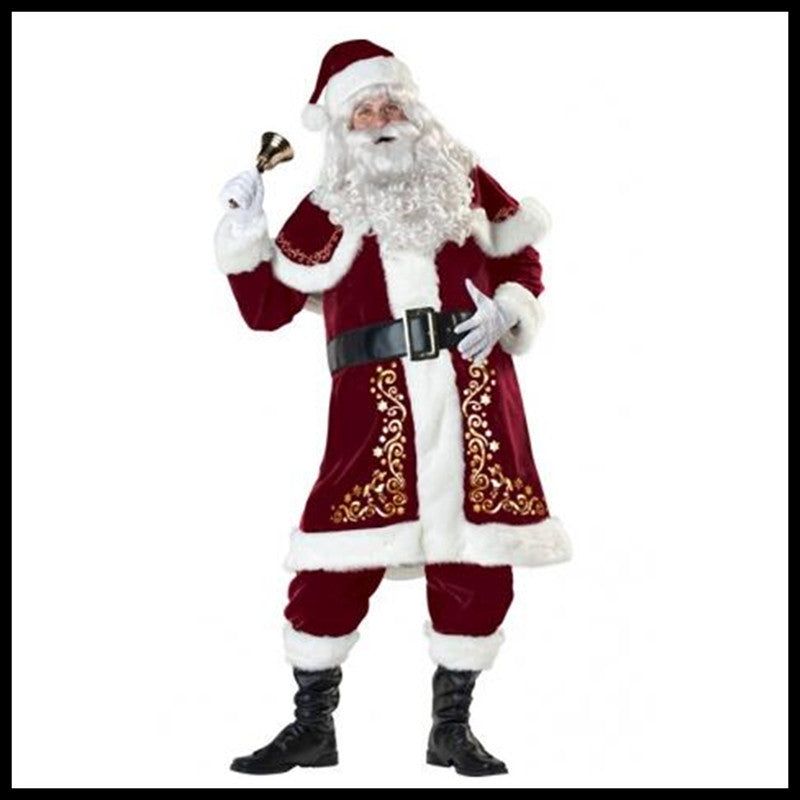 Unisex Santa Claus Bar Costume – Adult Christmas Party Outfit