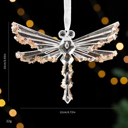 Sequined Acrylic Christmas Pendant – Sparkling Holiday Hanging Decoration