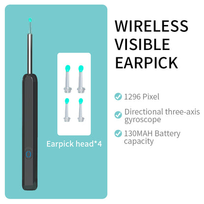NE3 Wireless Ear Cleaner Otoscope – LED Camera Ear Wax Viewer & Ear Cleaning Kit for iPhone