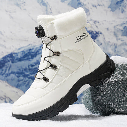 Men’s Thickened Fleece-Lined Snow Boots – Warm, Waterproof & Winter-Ready Footwear
