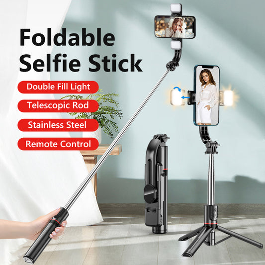 Bluetooth Selfie Stick Tripod – 3-in-1 Foldable Phone Holder with Wireless Remote