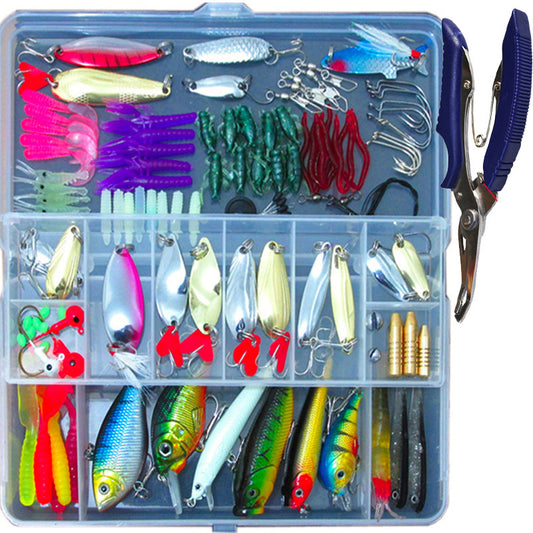 132-Piece Fishing Lure Kit – Mixed Minnows, Hooks & Artificial Baits with Storage Box