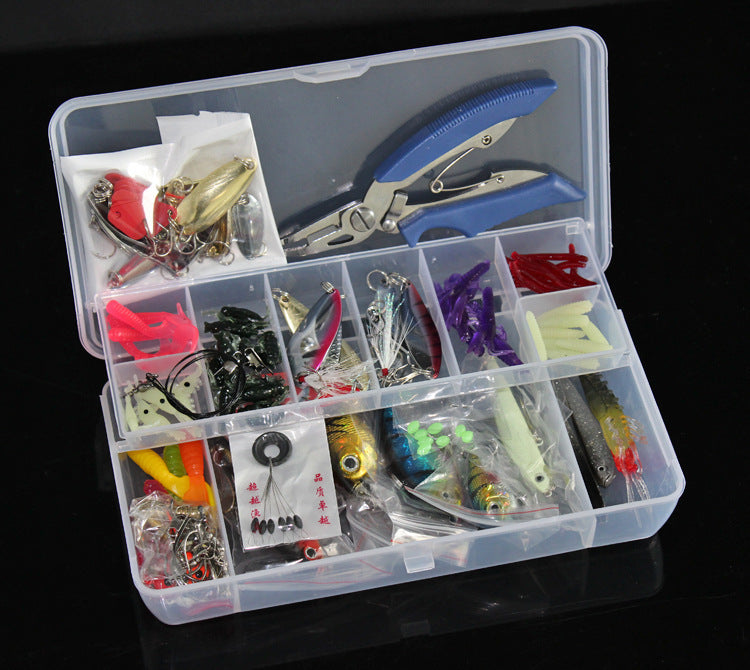 132-Piece Fishing Lure Kit – Mixed Minnows, Hooks & Artificial Baits with Storage Box