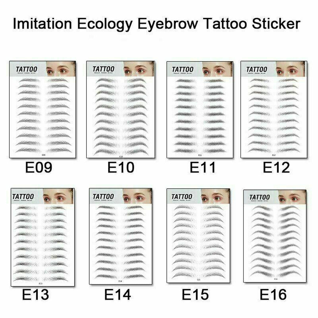 Waterproof 6D Natural Eyebrow Tattoo Stickers – Semi-Permanent, Long-Lasting & Easy to Apply