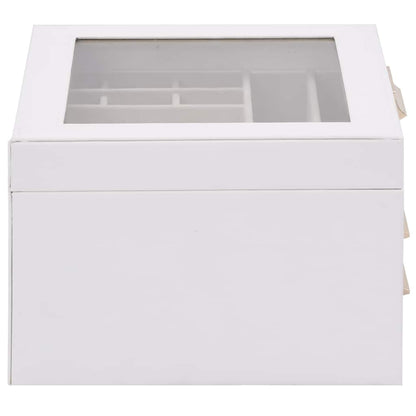 Elegant 3-Layer White Jewelry Box – Premium Storage Organizer 23x20.5x14 cm