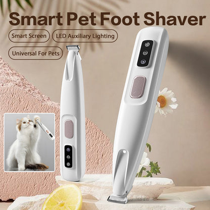 2025 Rechargeable Pet Paw Trimmer – Quiet Waterproof Grooming Clipper with LED Light, Cordless Hair Trimmer for Dogs & Cats