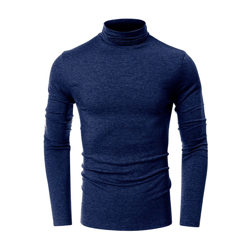 Men’s Turtleneck Long Sleeve T-Shirt – European & American Style Casual Top