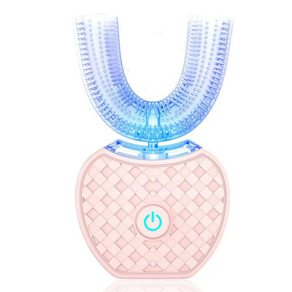 360° Smart Automatic Electric U-Type Toothbrush – Waterproof, Blue-Light Whitening & USB Rechargeable