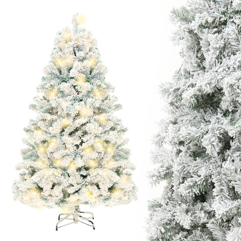 Artificial Snow Christmas Tree – Frosted PVC Cedar Holiday Decor
