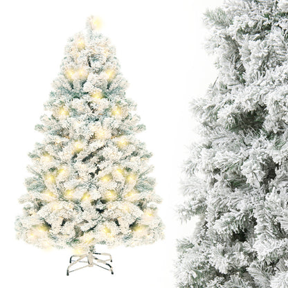 Artificial Snow Christmas Tree – Frosted PVC Cedar Holiday Decor