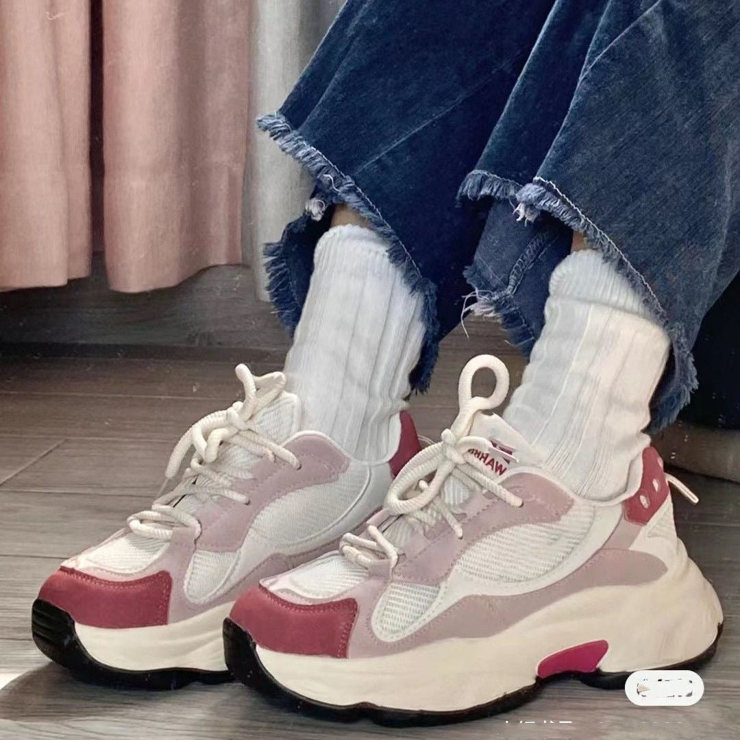 Women's Thick-Sole Height-Increasing Fashion Sneakers – Comfort Boost Style