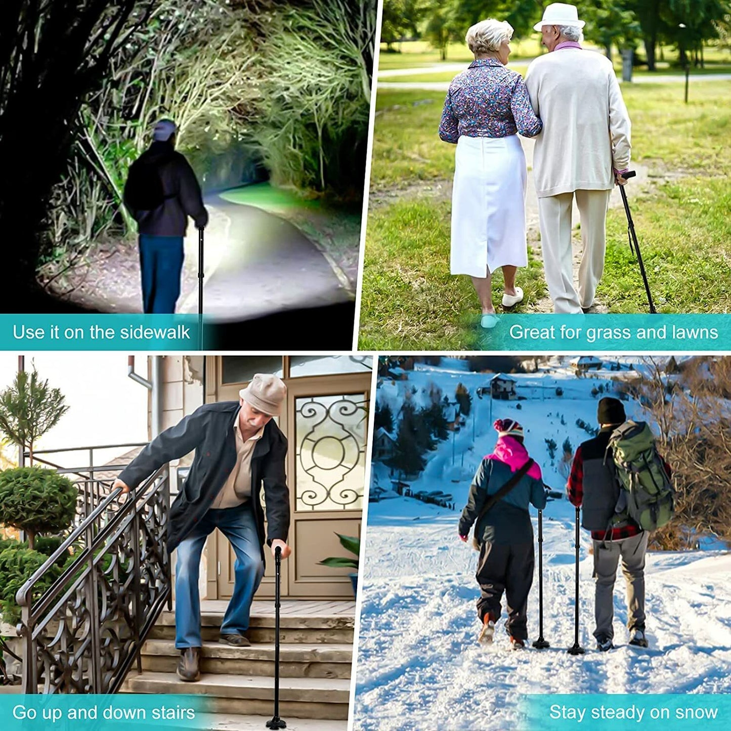 5-Gear Adjustable Senior Support Stick