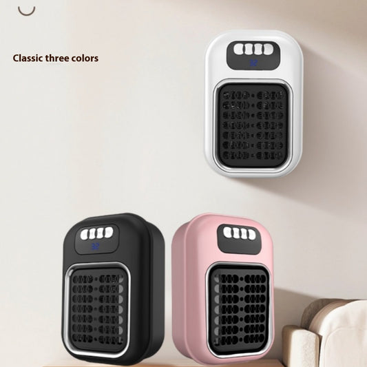 Wall-Mounted Mini Electric Heater – Silent Adjustable Thermostat with Remote Control for Home, Office & Bathroom