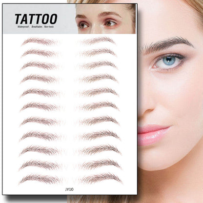 Waterproof 6D Natural Eyebrow Tattoo Stickers – Semi-Permanent, Long-Lasting & Easy to Apply