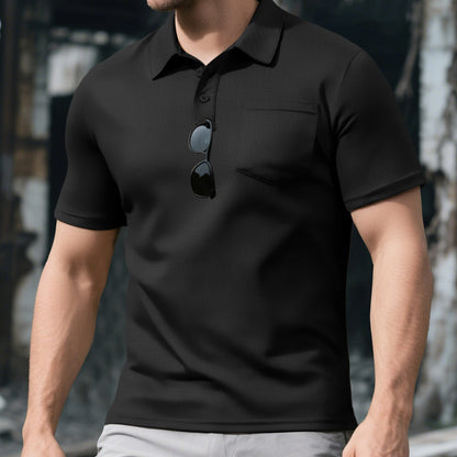 Men’s Loose Fit Short Sleeve Lapel Shirt – Sporty Casual Summer Top