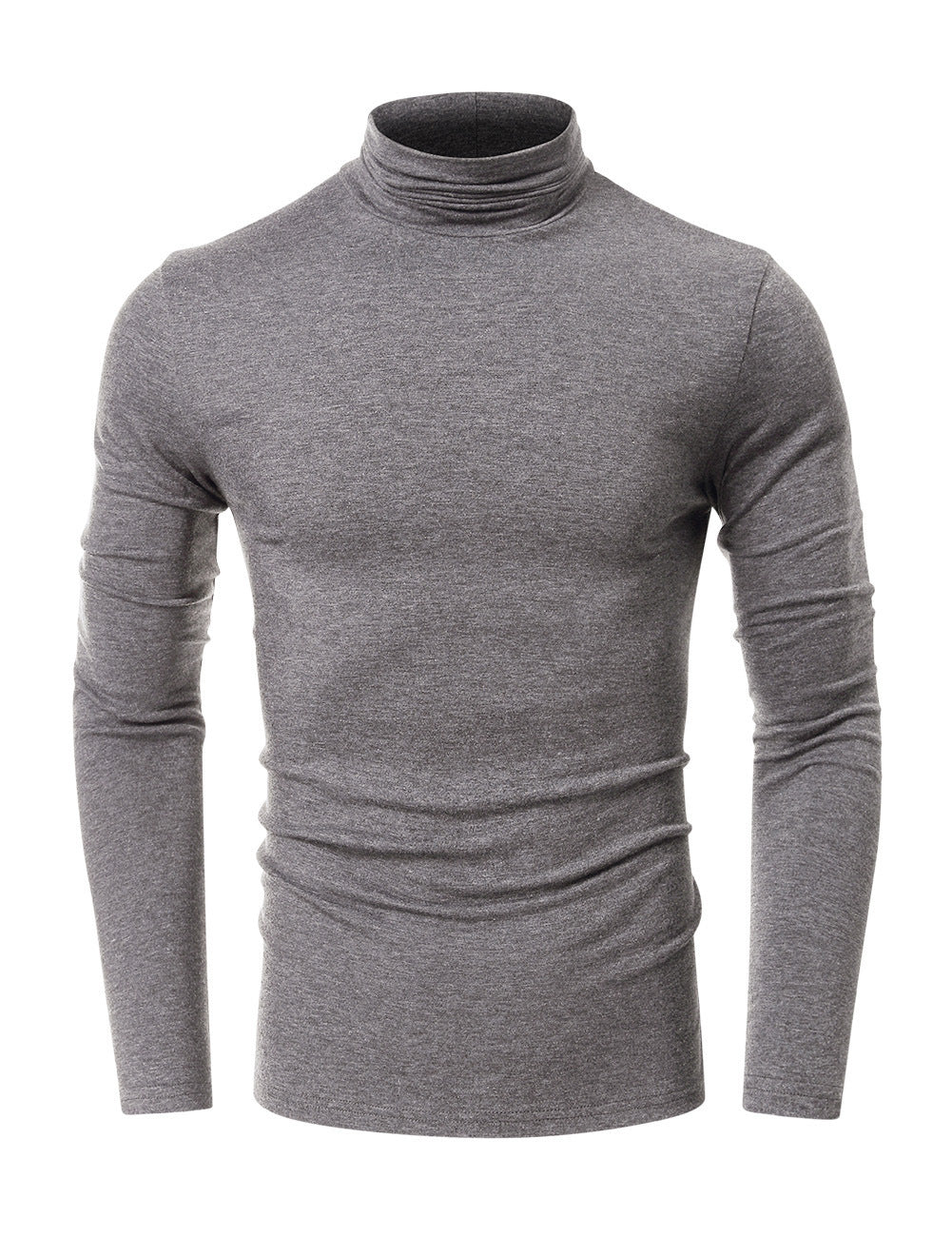 Men’s Turtleneck Long Sleeve T-Shirt – European & American Style Casual Top