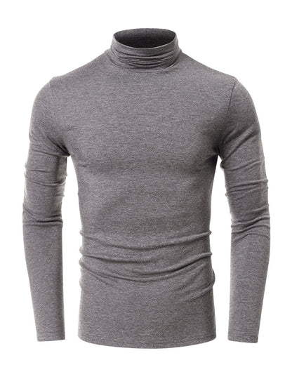 Men’s Turtleneck Long Sleeve T-Shirt – European & American Style Casual Top