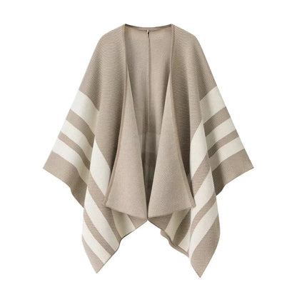 Vintage Maillard Cloak Cape – Retro-Style Elegant Outerwear for Women