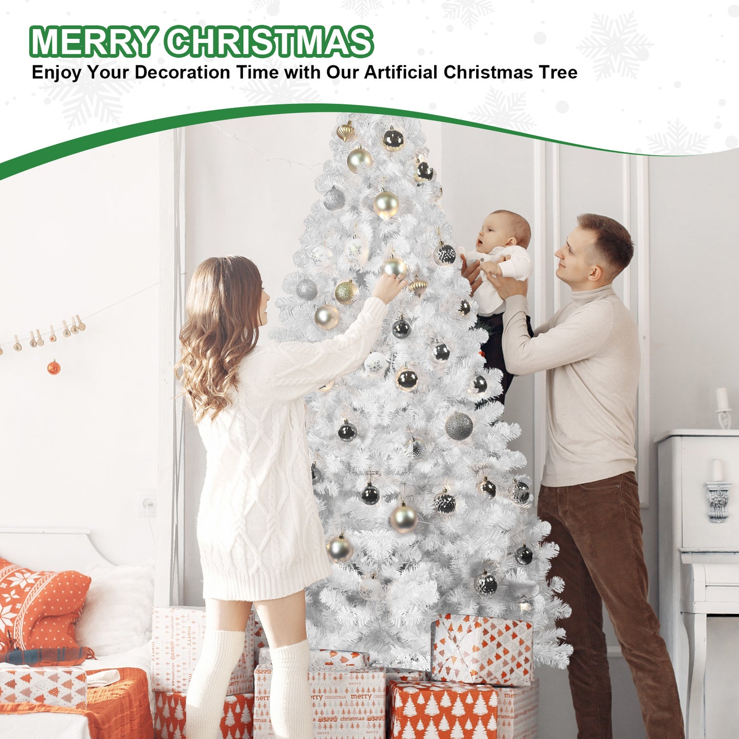 PVC Artificial Christmas Tree – Classic Holiday Decoration for Home, Office & Festive Displays