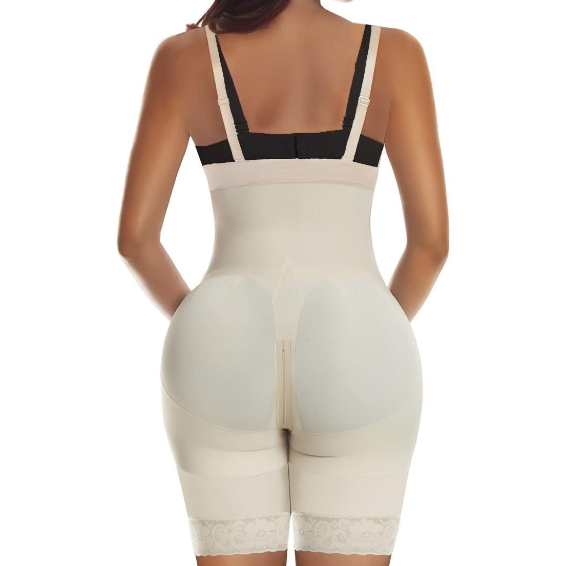 Spaghetti-strap One-piece Shapewear Bodysuit For Tummy Control