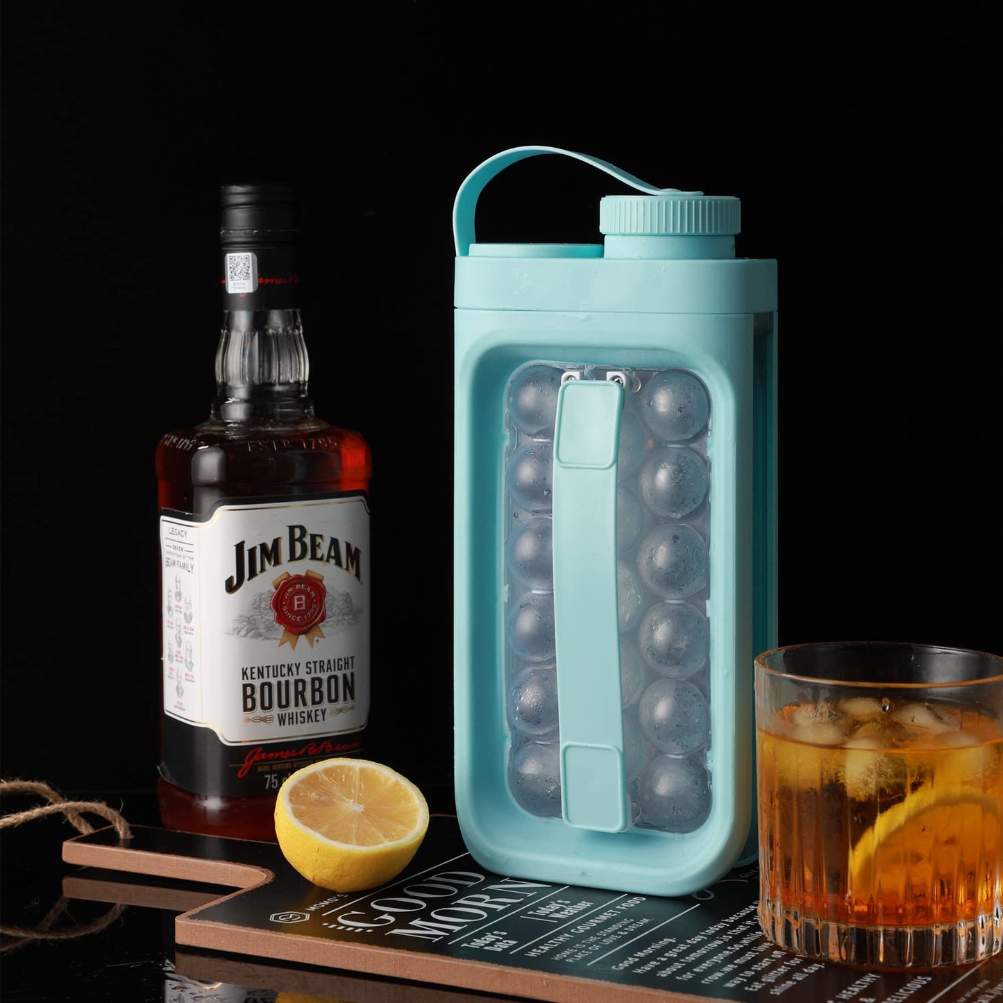 2-in-1 Ice Ball Maker & Cold Kettle – Portable Quick-Release Summer Drink Cooler