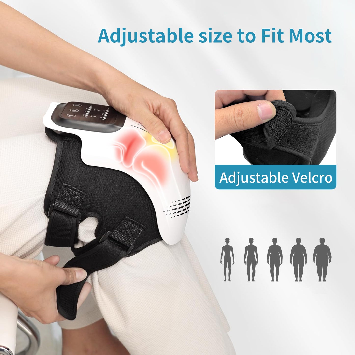 Rechargeable Intelligent Knee Massager with Heat, Laser & Kneading Therapy