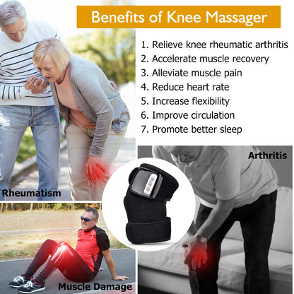 Rechargeable Infrared Heating Knee & Elbow Massager – Vibration Therapy Wrap for Joint Pain Relief and Muscle Relaxation