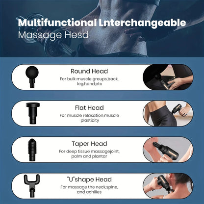 Deep Tissue Massage Gun – Quiet Electric Muscle Relaxation & Neck Massager (Unisex Fitness Recovery Tool)