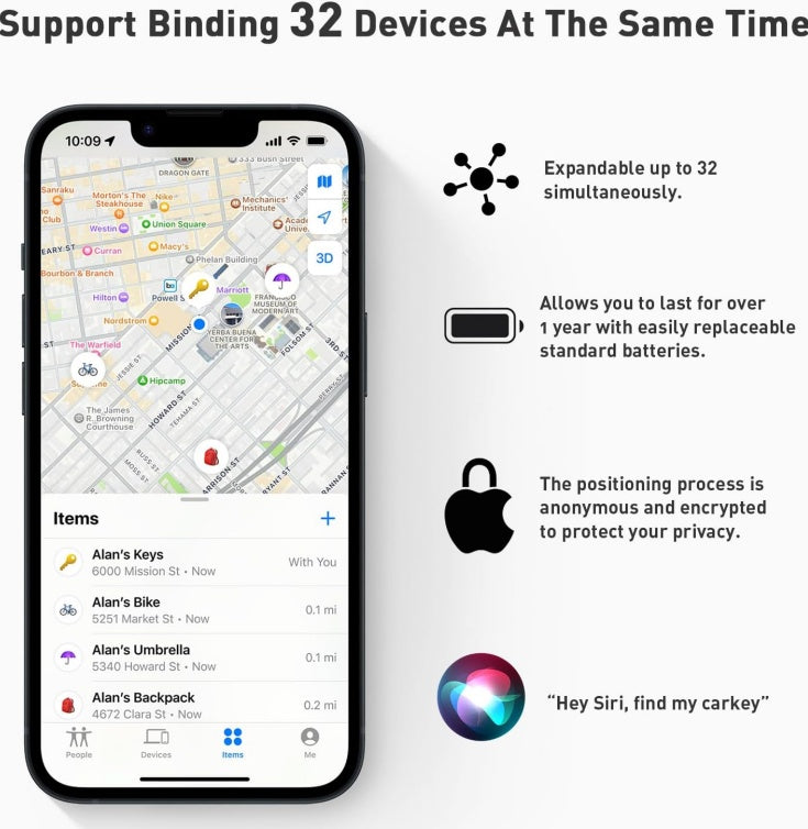 Smart Energy Tracker – 365-Day Battery, Bluetooth Anti-Lost Device with Alarm, Remote Camera Control & App Compatibility for iPhone, iPad & Android