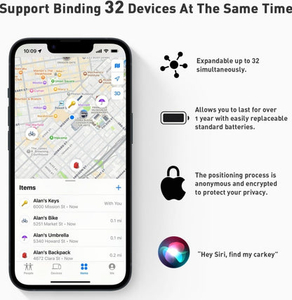 Smart Energy Tracker – 365-Day Battery, Bluetooth Anti-Lost Device with Alarm, Remote Camera Control & App Compatibility for iPhone, iPad & Android