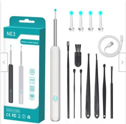 NE3 Wireless Ear Cleaner Otoscope – LED Camera Ear Wax Viewer & Ear Cleaning Kit for iPhone
