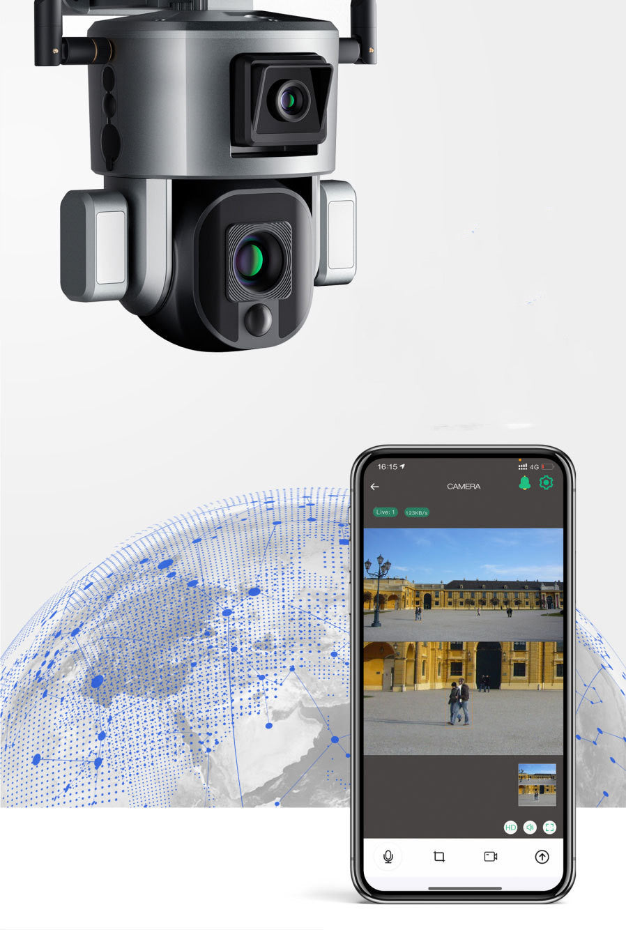 Outdoor 4G Solar Wireless Security Camera – Smart Night Vision, Motion Detection & Cloud Monitoring