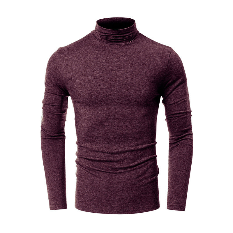 Men’s Turtleneck Long Sleeve T-Shirt – European & American Style Casual Top
