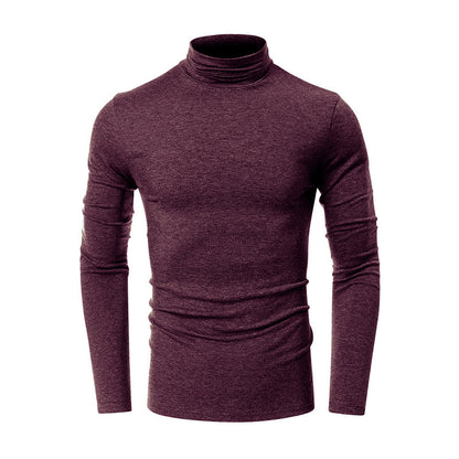 Men’s Turtleneck Long Sleeve T-Shirt – European & American Style Casual Top