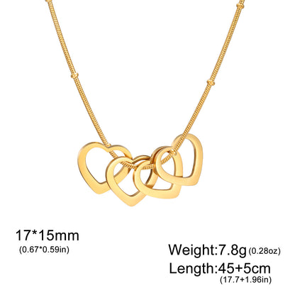 Simple Heart-Shaped Light Plate Necklace – Minimalist Elegant Pendant