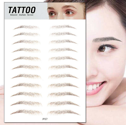 Waterproof 6D Natural Eyebrow Tattoo Stickers – Semi-Permanent, Long-Lasting & Easy to Apply