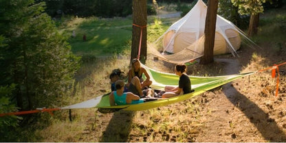 Multi-Person Triangle Hammock – 3-Point Portable Aerial Mat for Outdoor Relaxation