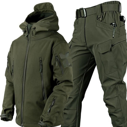 Elite Shark Skin Tactical Thermal Jacket – Camouflage, Windproof & Thickened Outdoor Suit