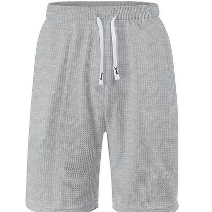 Men’s Quick-Dry Solid Color Casual Shorts – Lightweight Summer Activewear